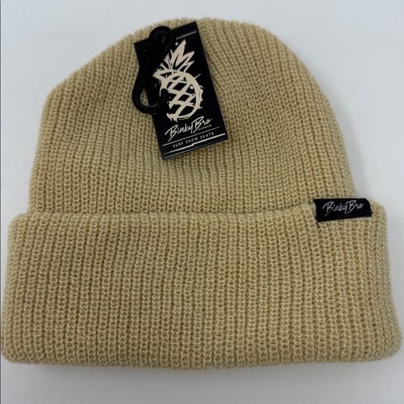 Binky Bro Other - Kids Binky Bro Cream/Tan Knit Beanie Size Youth